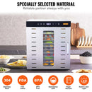 10 Trays Food Dehydrator Machine Stainless Steel 1000W Jerky Fruit Drying-5