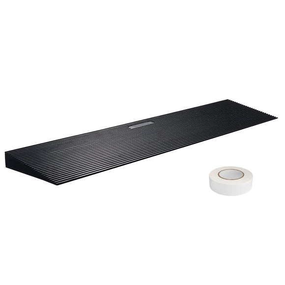 3 cm Rise Cuttable Threshold Ramp for Sweeping Robot, 90 cm Wide Natural Rubber Wheelchair Ramp, Non-Slip Solid Rubber Ramp with Double-Sided Tape for Doorways, Driveways, Bathroom, Smooth Tile