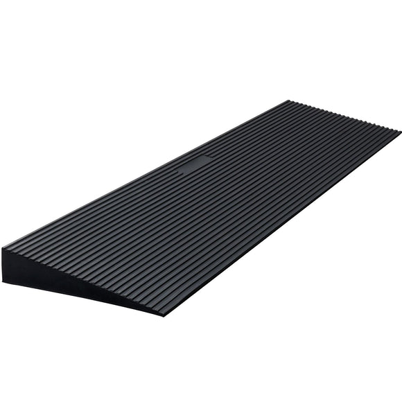 3 cm Rise Cuttable Threshold Ramp for Sweeping Robot, 90 cm Wide Natural Rubber Wheelchair Ramp, Non-Slip Solid Rubber Ramp with Double-Sided Tape for Doorways, Driveways, Bathroom, Smooth Tile
