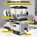 VEVOR Commercial Slush Machine Margarita Slush Maker 2x15L Frozen Drink Machine-6