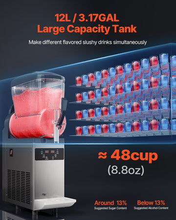 12L Commercial Slushy Machine Margarita Smoothie Frozen Drink Maker - 0