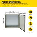 Electrical Steel Enclosure Box NEMA 4 Outdoor Enclosure 24 x 24 x 12'' UL-7