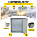 VEVOR Electrical Steel Enclosure Box NEMA 4 Outdoor Enclosure 24 x 24 x 12'' UL-3