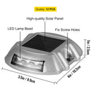 Driveway Lights 12-Pack Solar Driveway Lights Bright White with Screws Solar Deck Lights Outdoor Waterproof Wireless Dock Lights 6 LEDs for Path Warning Garden Walkway Sidewalk Steps-8