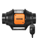 VEVOR Inline Duct Fan, 102mm 129.7 CFM with Variable Speed Controller, Quiet AC-motor Ventilation Exhaust Fan for Cooling Booster, Grow Tents, Hydroponics-9