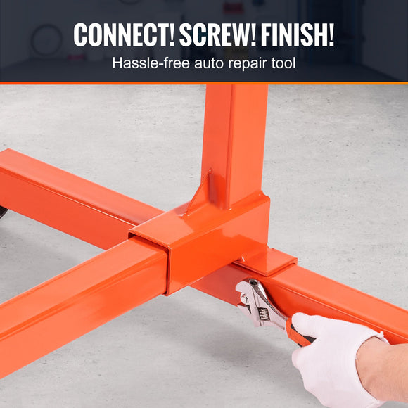 VEVOR Engine Stand 750LBS Motor Hoist Dolly 360 Degree Adjustable Mounting Head