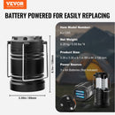 VEVOR LED Camping Lanterns Collapsible Battery Powered Flashlights Set of 4-7
