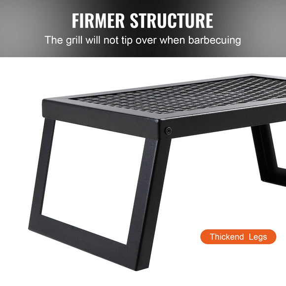 Folding Campfire Grill Portable Camping Fire Pit Steel Outdoor BBQ Picnic