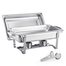 VEVOR 8 Qt 6 Pack Rectangle Chafing Dish Buffet Set Fullsize Pan Stainless Steel-10