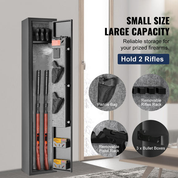 Gun Safe Rifle Safe with Digital Keypad & Lock for 3 Rifles and 4 Pistols
