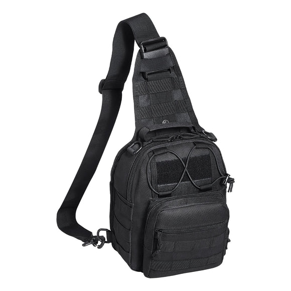 VEVOR Tactical Sling Bag 10L Military Rover Shoulder Sling Backpack Black
