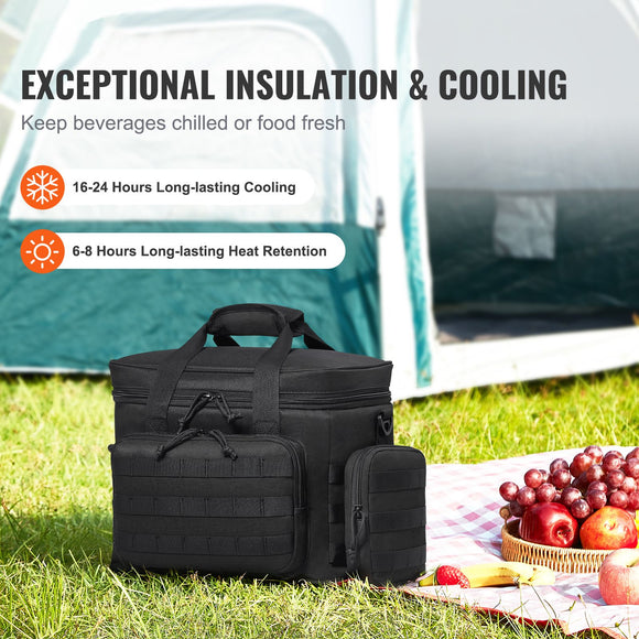 Cooler Bag 20L Insulated Lunch Bag Molle Design & Removable Storage Bags