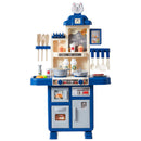 VEVOR Kitchen Playset Kids Pretend Cooking Play Toy 48 Piece Accessories Blue-9