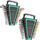 Combination Wrench Set 24 PCS SAE 1/4" - 7/8" Metric 8-19mm Organizer Rack-10