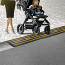 VEVOR Curb Ramp, 2 Pack, 6.5 cm Rise, Rubber Driveway Ramps, Heavy Duty 15 tons Weight Capacity Threshold Ramp, Curbside Bridge Ramps for Loading Dock Garage Sidewalk, Expandable Full Ramp Set-8