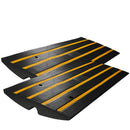 VEVOR Curb Ramp, 2 Pack, 6.5 cm Rise, Rubber Driveway Ramps, Heavy Duty 15 tons Weight Capacity Threshold Ramp, Curbside Bridge Ramps for Loading Dock Garage Sidewalk, Expandable Full Ramp Set-9