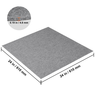 Carpet Tiles Peel and Stick, Squares Self Adhesive Carpet Floor Tile, Soft Padded Carpet Tiles, Easy Install DIY for Bedroom Living Room Indoor Outdoor (9Tiles, Light Gray)