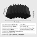 Acoustic Foam Panels 4 Pack 16.5 x 6.3 x 12 in Adhesive for Wall Ceiling-7