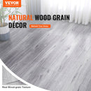 VEVOR Self Adhesive Vinyl Floor Tiles 36 x 6 inch, 20 Tiles 0.62mm Thick Peel & Stick, Light Gray Wood Grain DIY Flooring for Kitchen, Dining Room, Bedrooms & Bathrooms, Easy for Home Decor-1