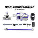Devanti Stick Vacuum Cleaner Bagless Cordless 150W Purple-6