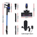 Devanti Stick Vacuum Cleaner Brushless Cordless 350W Blue-6