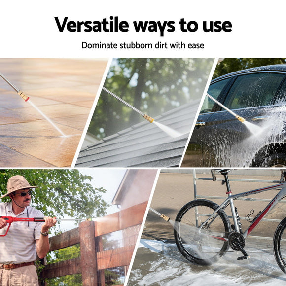 Giantz Pressure Washer Gun Short Trigger 4000PSI M22-14 1/4 Inch 5 Nozzles Red