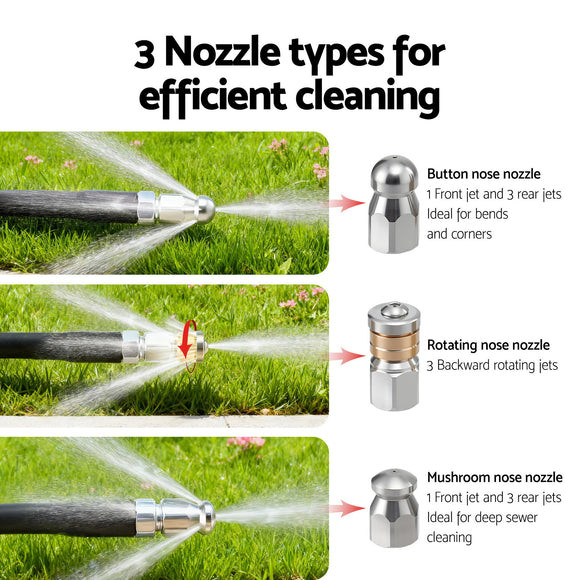 Giantz Pressure Washer Hose 30M 5800PSI Power Replacement Extension 1/4'' Quick Connect