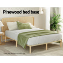 Artiss Bed Frame Double Size Wooden Base Mattress Platform Timber Pine AMBA-4