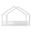 Artiss Bed Frame Wooden Kids Single House Frame White AMOS-7
