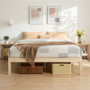 Artiss Bed Frame Double Size Wooden Base Mattress Platform Timber Pine BRUNO-1