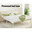 Artiss Bed Frame King Size Wooden Base Mattress Platform Timber Pine BRUNO-4