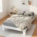 Artiss Bed Frame Double Size Wooden White JADE-7