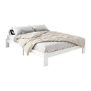 Artiss Bed Frame Double Size Wooden White JADE-8