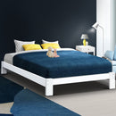 Artiss Bed Frame Double Size Wooden White JADE-7