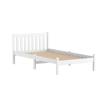 Artiss Bed Frame King Single Size Wooden White SOFIE - 0
