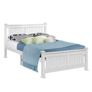 Double Size Wooden Bed Frame - White-1