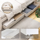 Artiss Bed Frame King Single Size Wooden Platform with 2 Storage Drawers White RIO-3