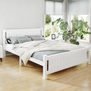 Artiss Bed Frame Queen Size Wooden White RIO-2
