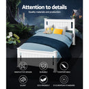 Single Size Wooden Bed Frame - White-5
