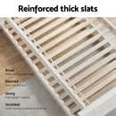Artiss Bed Frame King Single Size Wooden Trundle Daybed White ELVIS-6