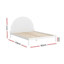 Artiss Bed Frame Queen Size Wooden White DALY-2