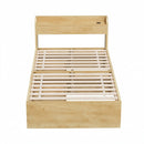 Artiss King Single Bed Frame with 2 Drawers Platform Bed with Headboard Bed Base with USB Ports Natural-3