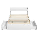 Artiss Bed Frame King Single Size with Charging Ports and 2 Drawers AURA-3