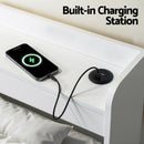 Artiss Bed Frame King Single Size with Charging Ports and 2 Drawers AURA-5