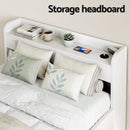 Artiss Bed Frame King Single Size with Charging Ports and 2 Drawers AURA-6