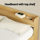 Artiss Bed Frame Queen Size with Charging Ports and 2 Drawers AURA-7