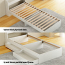 Artiss Bed Frame Single Size with Charging Ports and 2 Drawers AURA-7