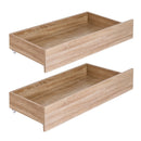 Artiss 2pcs Under Bed Storage with Wheels Rolling Wooden Drawers King Single & Queen-1