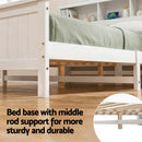 Artiss Queen Bed Frame with Storage Headboard and Footboard Wooden Bed Base White-6