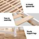 Artiss Queen Bed Frame with Storage Headboard and Footboard Wooden Bed Base White-7